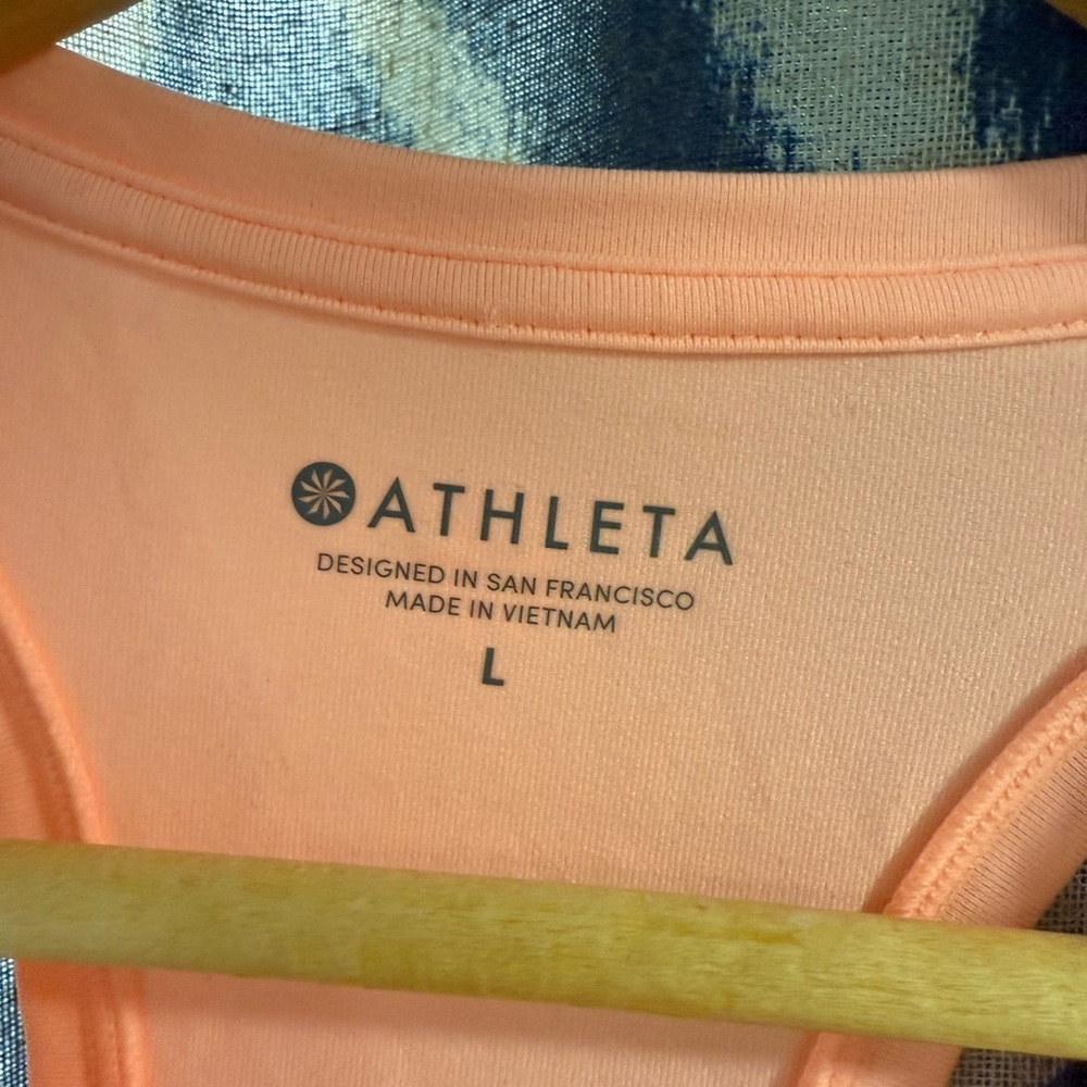 NWT Athleta Shanti Crop Top Orange Size Large - Picture 6 of 8